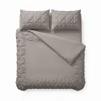 Dekbedovertrek Border Pintuck Grijs Taupe
