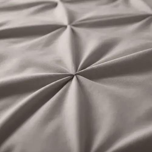 Sleeptime Dekbedovertrek Border Pintuck Grijs Taupe Sleeptime Dekbedovertrek Border Pintuck Grijs Taupe