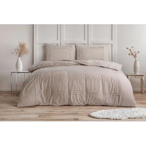 Sleeptime Dekbedovertrek Tailored Taupe Sleeptime Dekbedovertrek Tailored Taupe