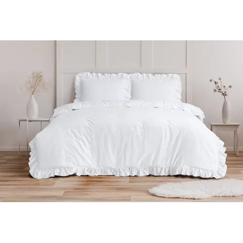 Sleeptime Dekbedovertrek Ruffles Wit Sleeptime Dekbedovertrek Ruffles Wit