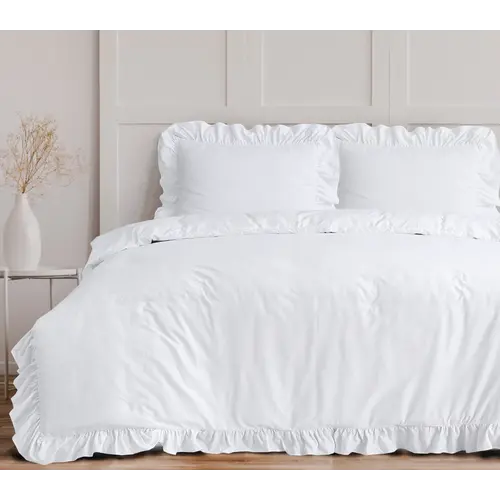 Sleeptime Dekbedovertrek Ruffles Wit Sleeptime Dekbedovertrek Ruffles Wit