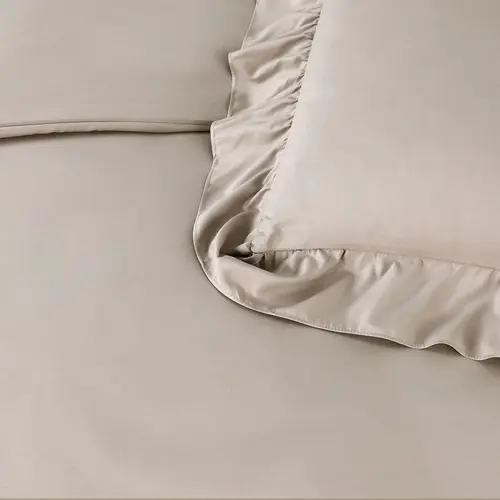 Sleeptime Dekbedovertrek Ruffles Taupe