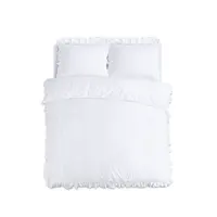Dekbedovertrek Ruffles Wit