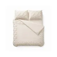 Dekbedovertrek Border Pintuck Beige