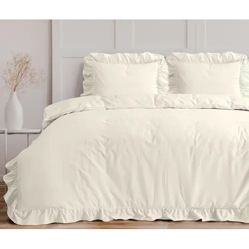 Sleeptime Dekbedovertrek Ruffles Crème Sleeptime Dekbedovertrek Ruffles Crème