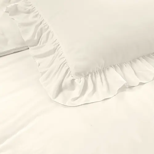 Sleeptime Dekbedovertrek Ruffles Crème Sleeptime Dekbedovertrek Ruffles Crème