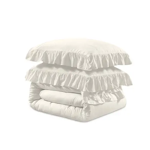 Sleeptime Dekbedovertrek Ruffles Crème Sleeptime Dekbedovertrek Ruffles Crème