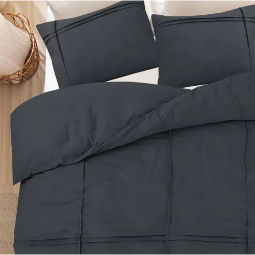 Sleeptime Dekbedovertrek Washed Tufted Antraciet Sleeptime Dekbedovertrek Washed Tufted Antraciet