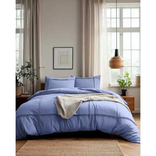 Sleeptime Dekbedovertrek Washed Tufted Blauw Sleeptime Dekbedovertrek Washed Tufted Blauw