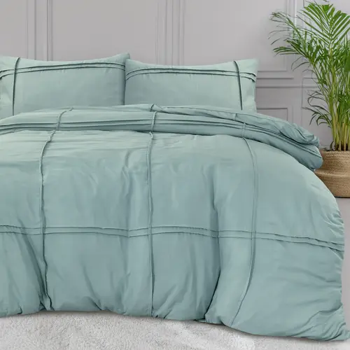 Sleeptime Dekbedovertrek Washed Tufted Groen Sleeptime Dekbedovertrek Washed Tufted Groen