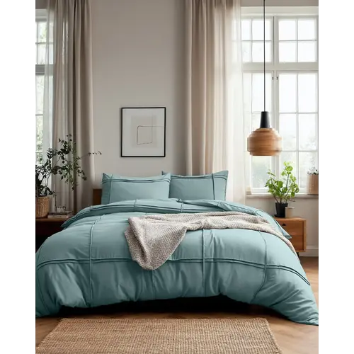 Sleeptime Dekbedovertrek Washed Tufted Groen Sleeptime Dekbedovertrek Washed Tufted Groen
