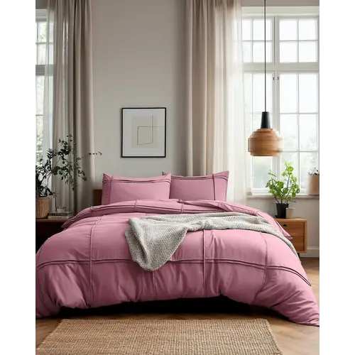 Sleeptime Dekbedovertrek Washed Tufted Roze