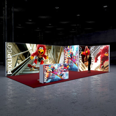 Verlichte beursstand huren