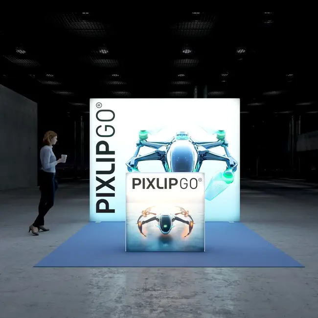 PIXLIP S-01 beursstand huren – compacte verlichte instapstand
