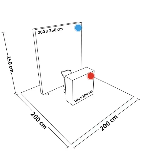 PIXLIP S-04 beursstand huren – compacte verlichte instapstand