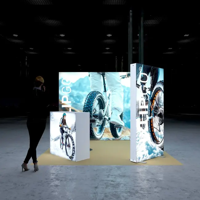 PIXLIP S-12 Beursstand Huren – Complete 3×3 m LED Beursstand inclusief prints, transport en opbouwgemak