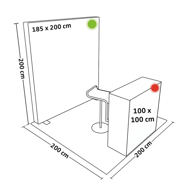 PIXLIP S-15 Beursstand Huren | 2×2 m Verlichte Beursstand