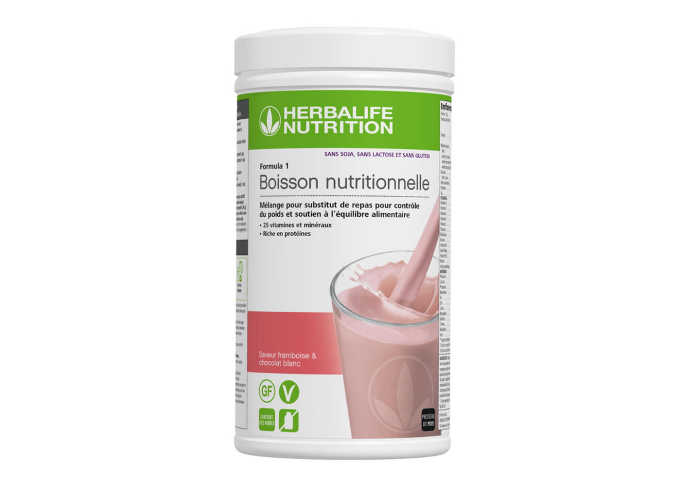 Herbalife F1 Shake Framboise & chocolat blanc - sans soja, sans lactose et sans gluten