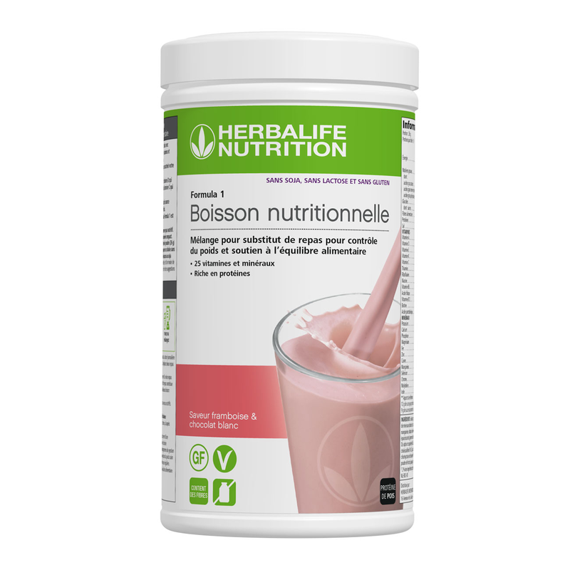 Herbalife F1 Shake Framboise & chocolat blanc - sans soja, sans lactose et sans gluten