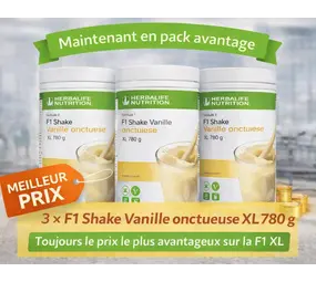 Herbalife Pack avantage 3 x Formula 1 vanille crémeuse XL 780 gr