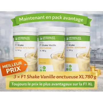 Herbalife Pack avantage 3 x Formula 1 vanille crémeuse XL 780 gr