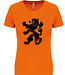 Oranje dames fanshirt grote leeuw