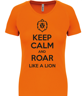 Oranje Dames fanshirt "Keep Calm and Roar Like a Lion"