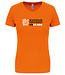 Oranje dames shirt met tekst " WK eraan"