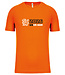 Fanshirt Oranje met tekst "WK eraan" | Sportshirt Uni versie in kleur Fluo-Oranje