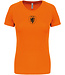 Oranje dames shirt met klein logo