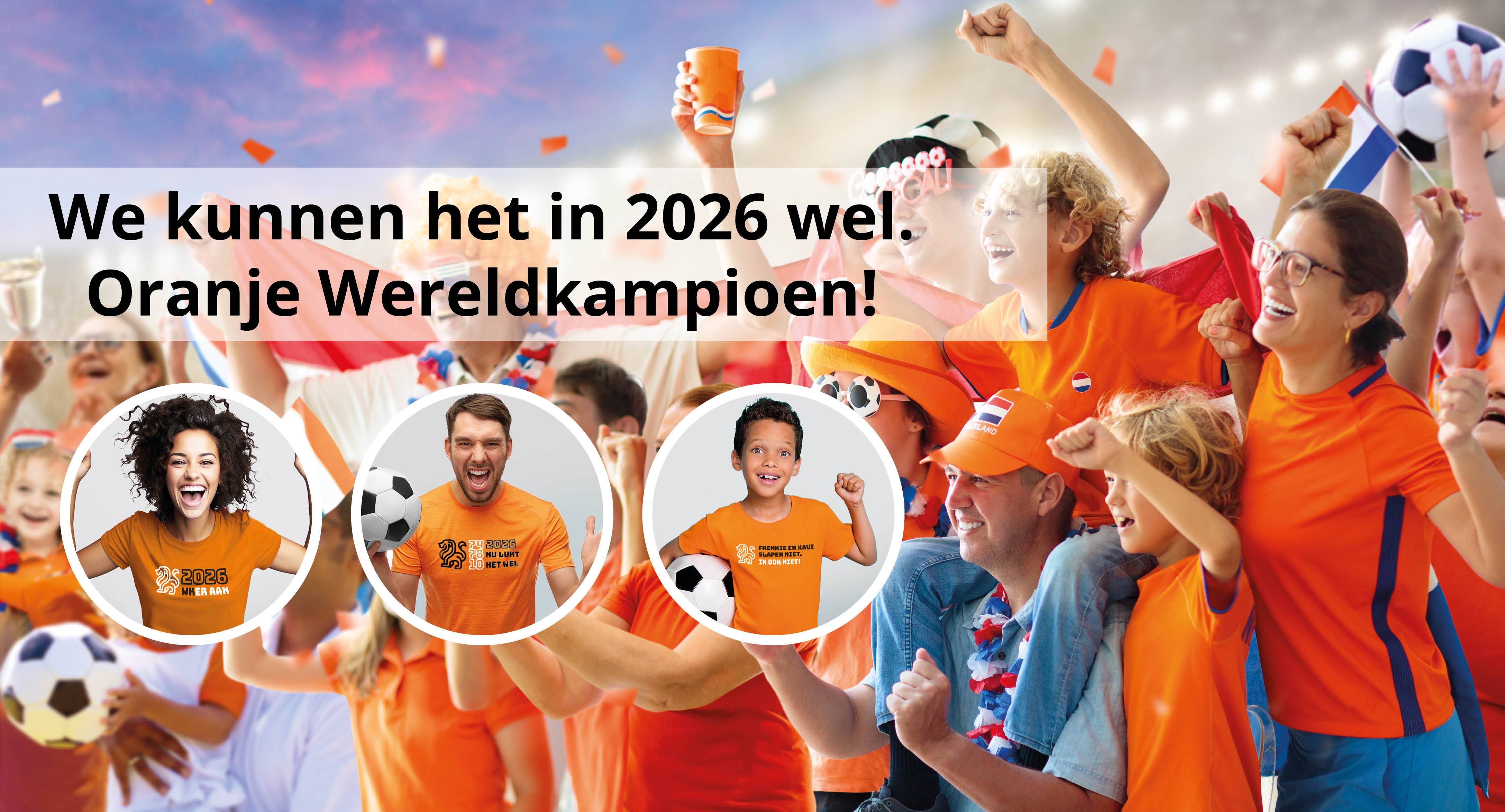 Oranje Fun Fan Kleding voor jong en oud