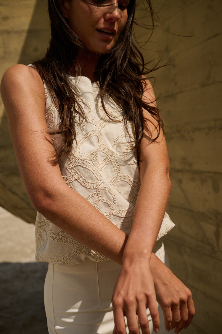 Oscar the Collection TITA Top Ivory