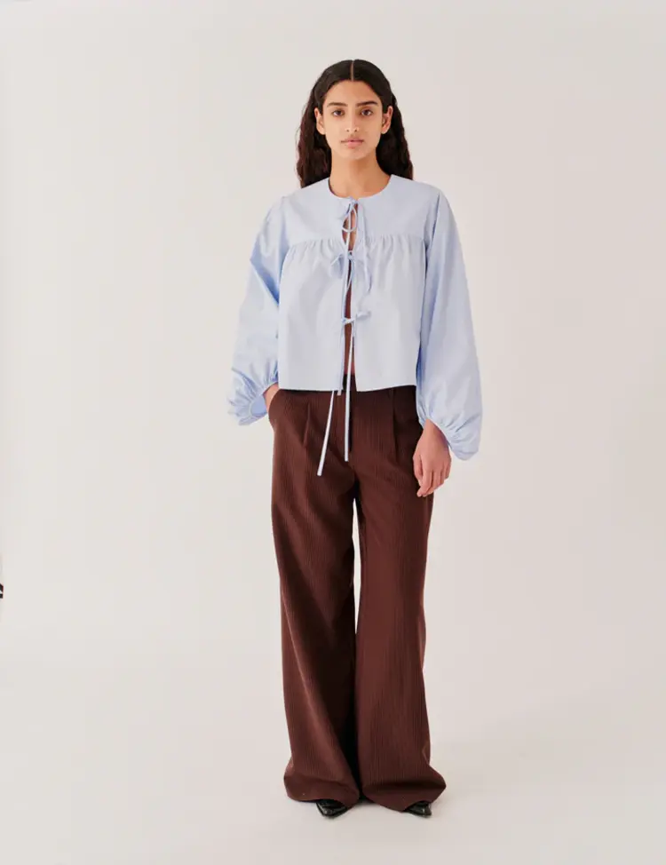 Designers Remix CLAIRE TIE Blouse Light Blue