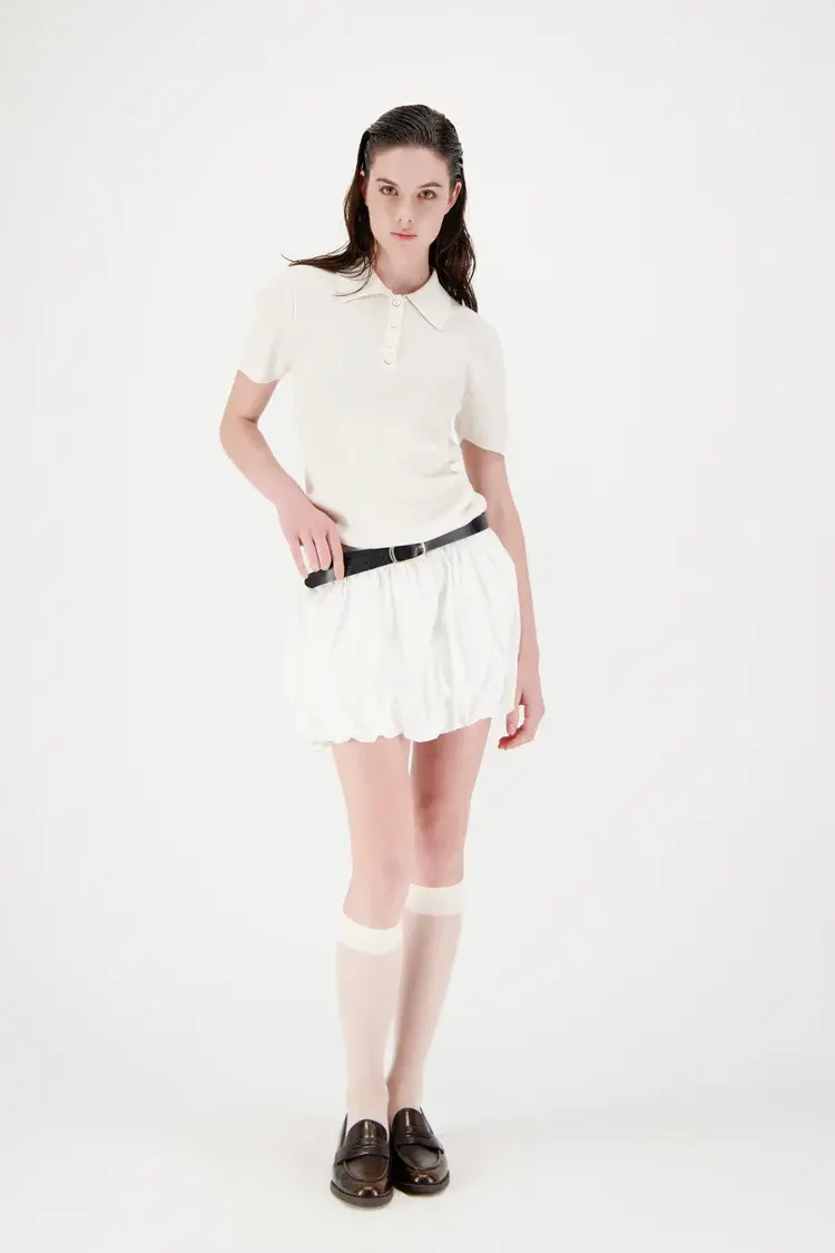 RAE Antwerp MONICA Polo Silk - Cream