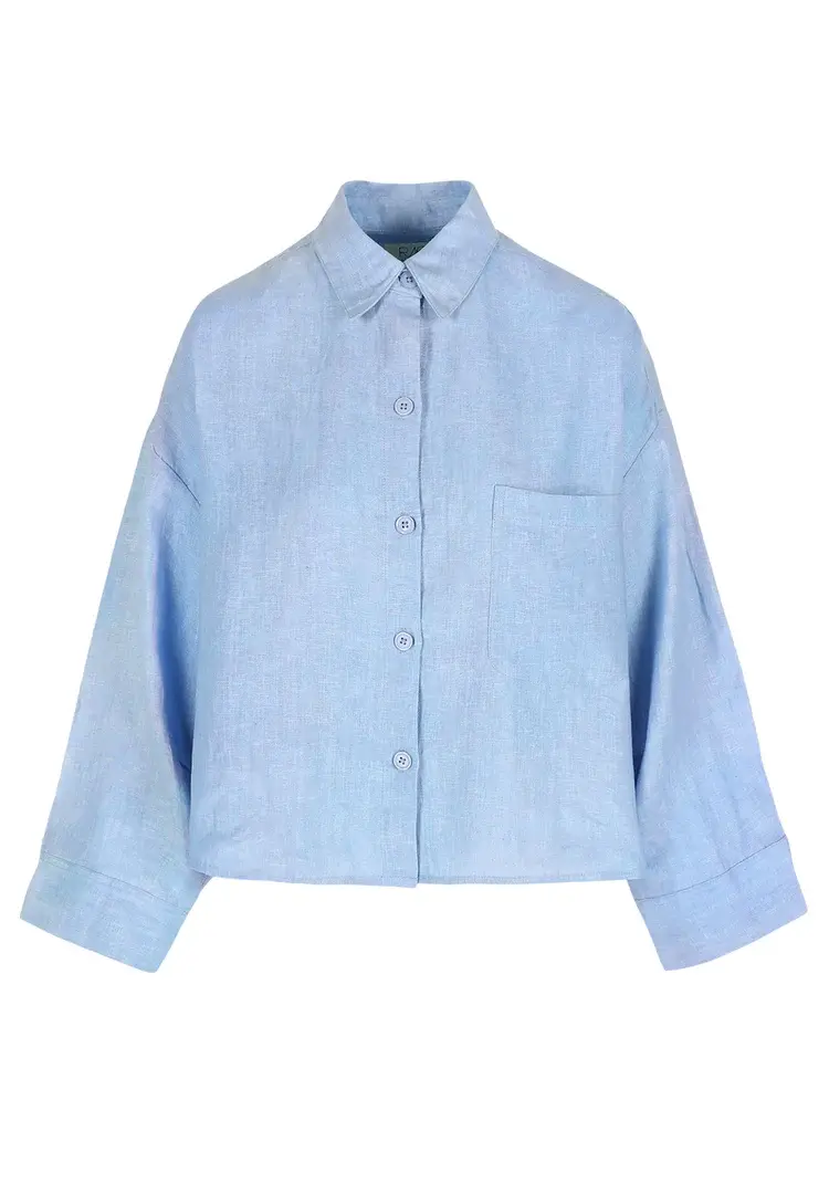 RAE Antwerp NIKKI Shirt Linen Sky