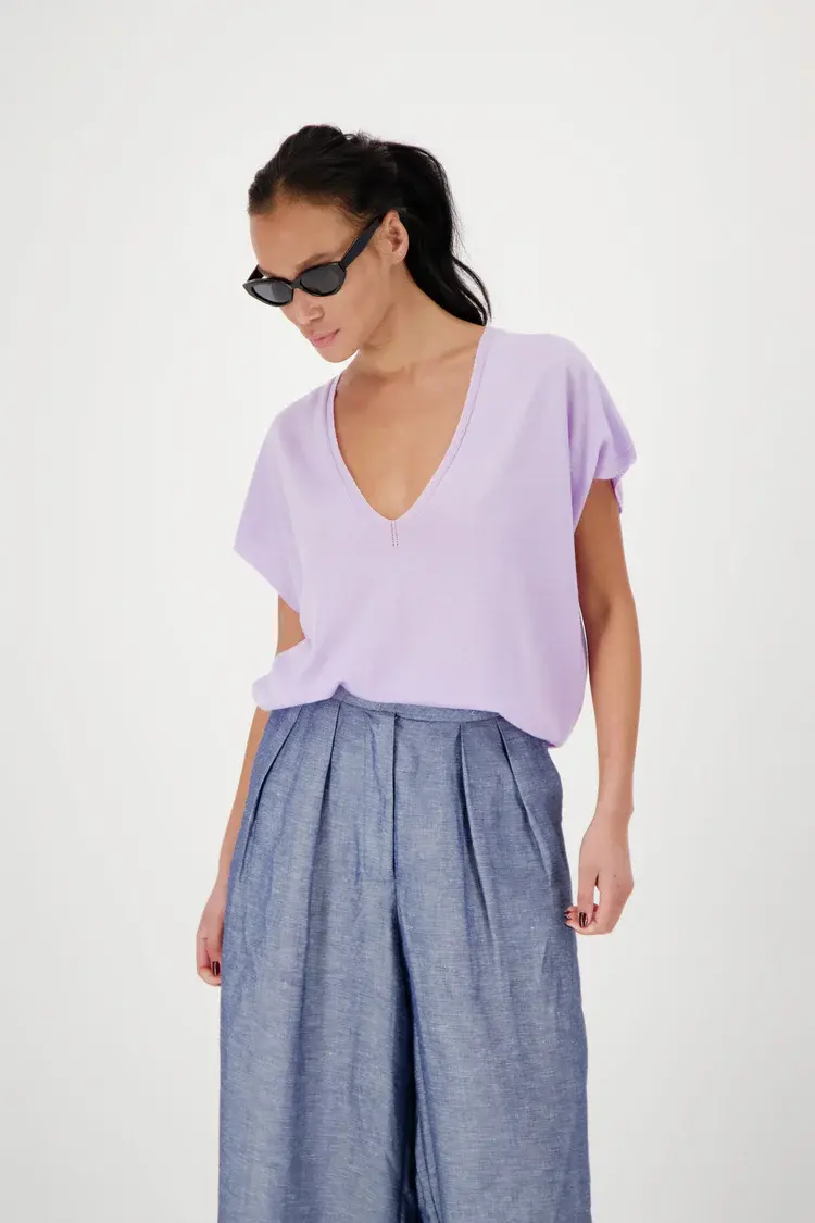 RAE Antwerp RONNIE V-Neck - Lilac