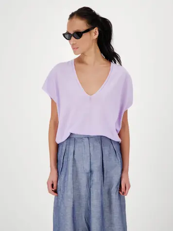 RAE Antwerp RONNIE V-Neck - Lilac