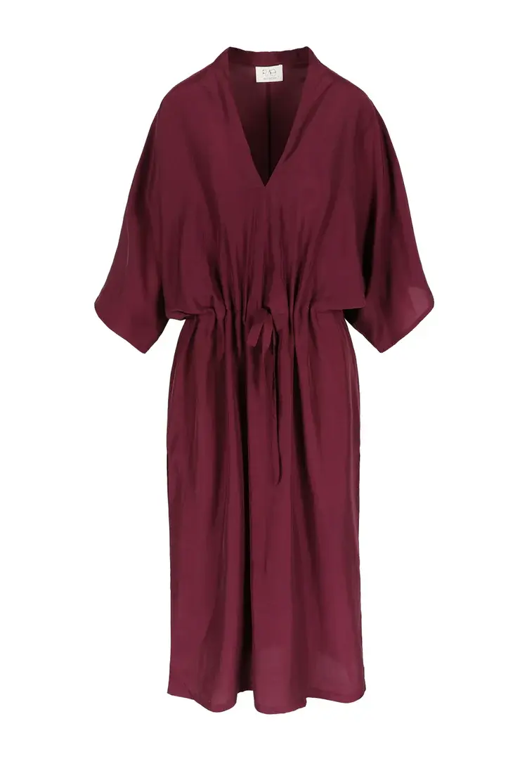 RAE Antwerp MOLLY Long Dress Silk Plum