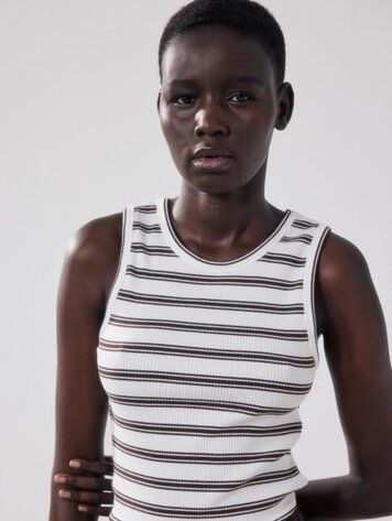 Hartford TERRYA Tank Top  Ecru&Wood