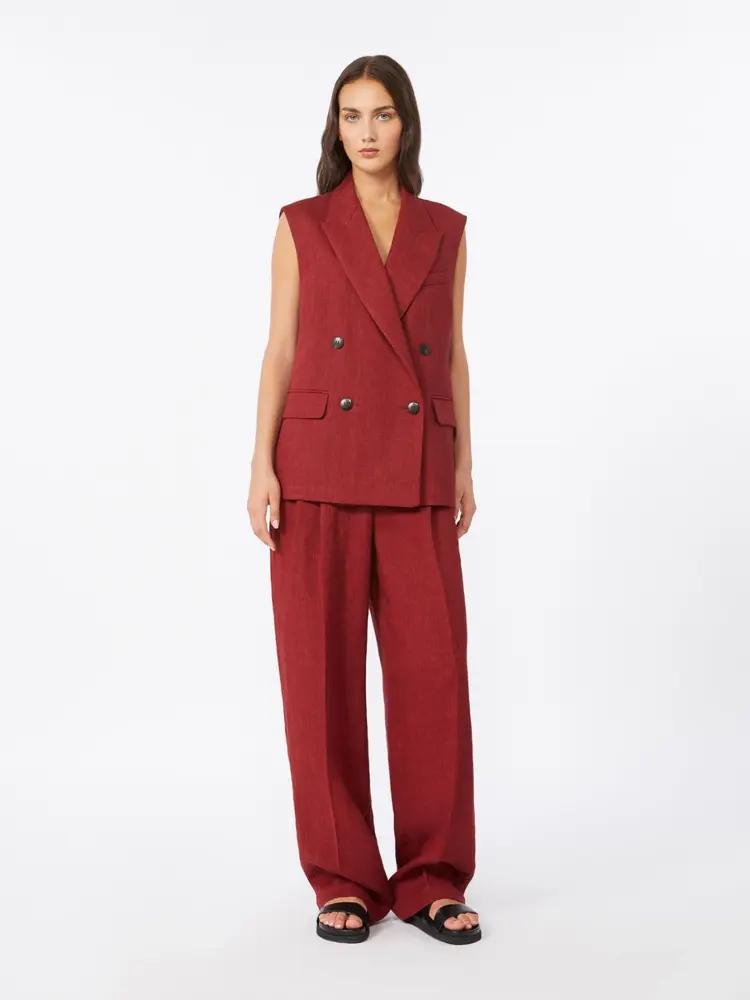 Max Mara Studio AIA Gilet Stone Red