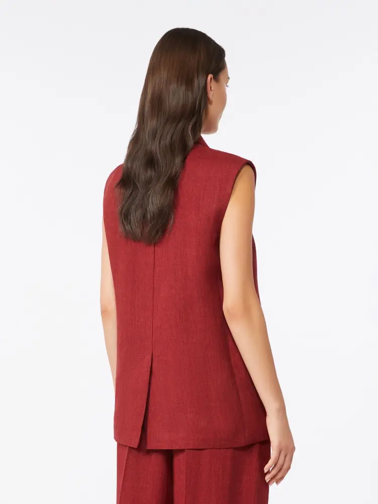Max Mara Studio AIA Gilet Stone Red
