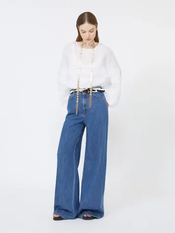 Max Mara Studio SARONG Blue Denim