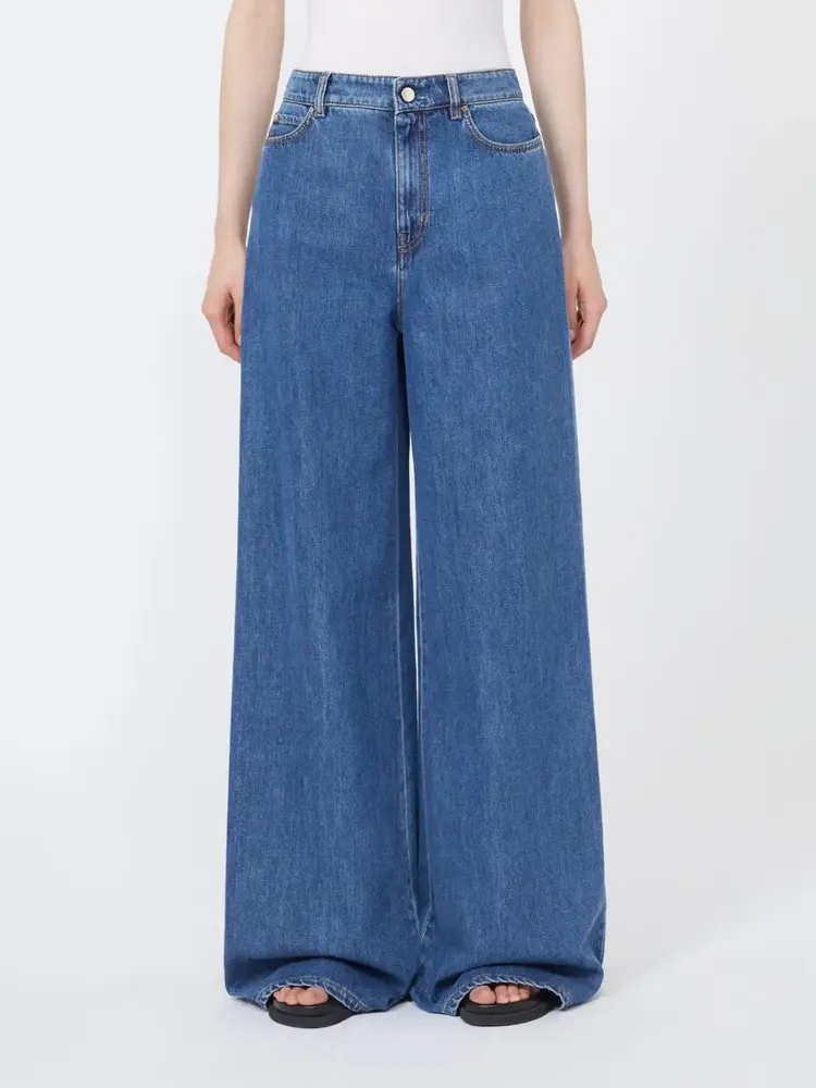 Max Mara Studio SARONG Blue Denim