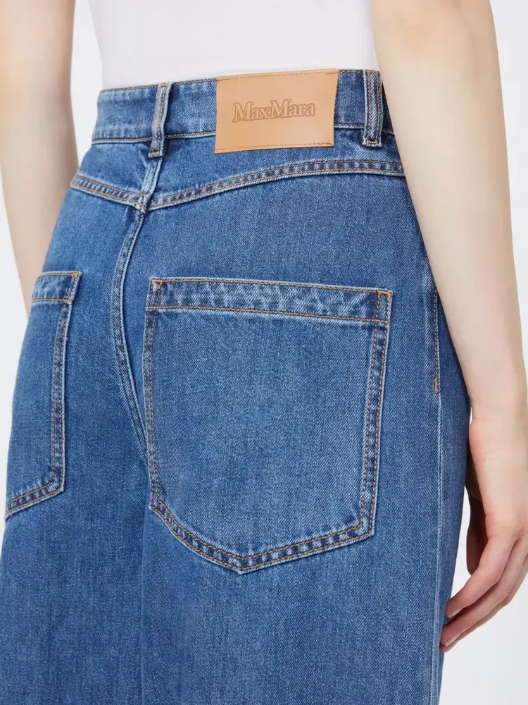 Max Mara Studio SARONG Blue Denim