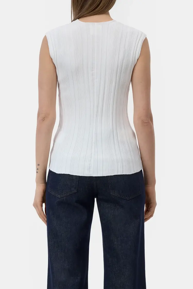 Closed C96720 V-Neck Top Ivory