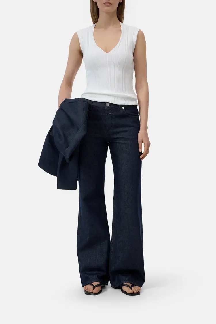 Closed C96720 V-Neck Top Ivory