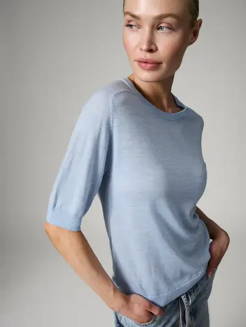 DAY Birger et Mikkelsen CAROLINA Daily Elements Light Blue Melange 100% Merino