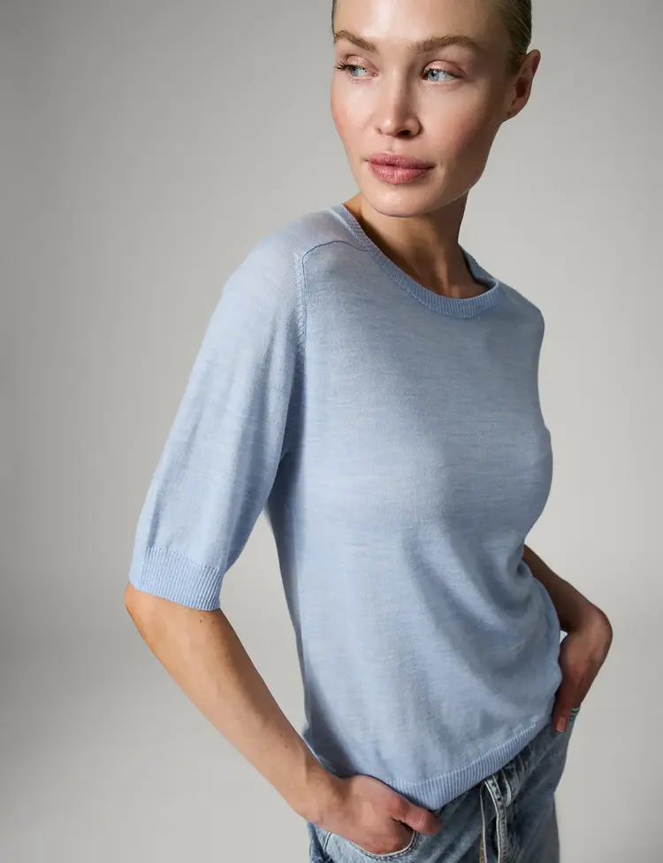 DAY Birger et Mikkelsen CAROLINA Daily Elements Light Blue Melange 100% Merino