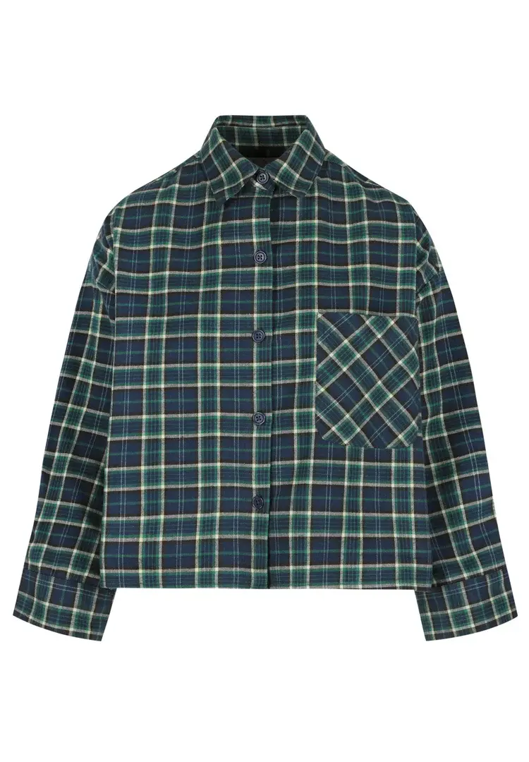 RAE Antwerp Nikki Shirt Check Blue Teal