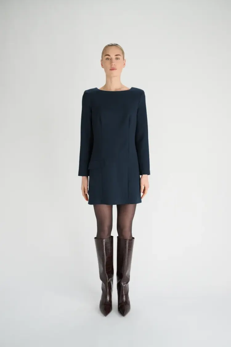 Oscar the Collection ELMO Dress - Indigo Jean Blue